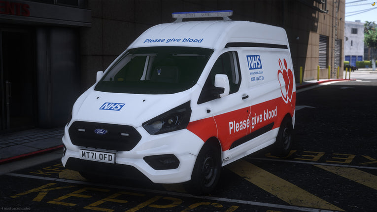 2021 NHS Blood and Transplant Ford Transit Custom