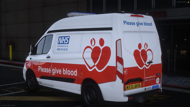 2021 NHS Blood and Transplant Ford Transit Custom