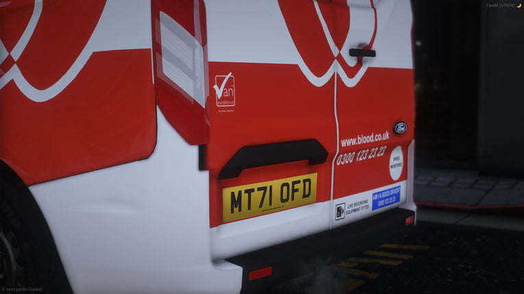 2021 NHS Blood and Transplant Ford Transit Custom