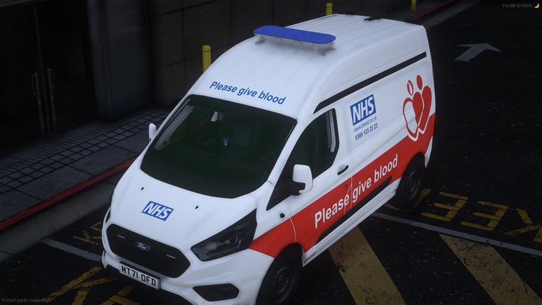2021 NHS Blood and Transplant Ford Transit Custom