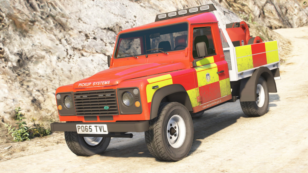 West Yorkshire Fire Style Land Rover Defender – Blighty3D