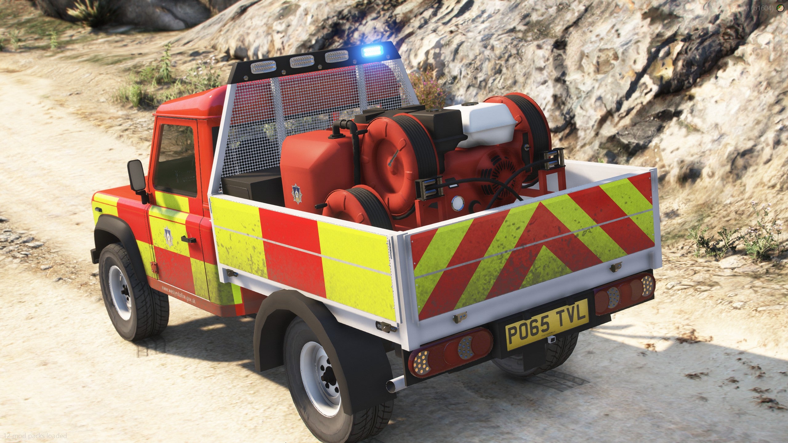 West Yorkshire Fire Style Land Rover Defender – Blighty3D