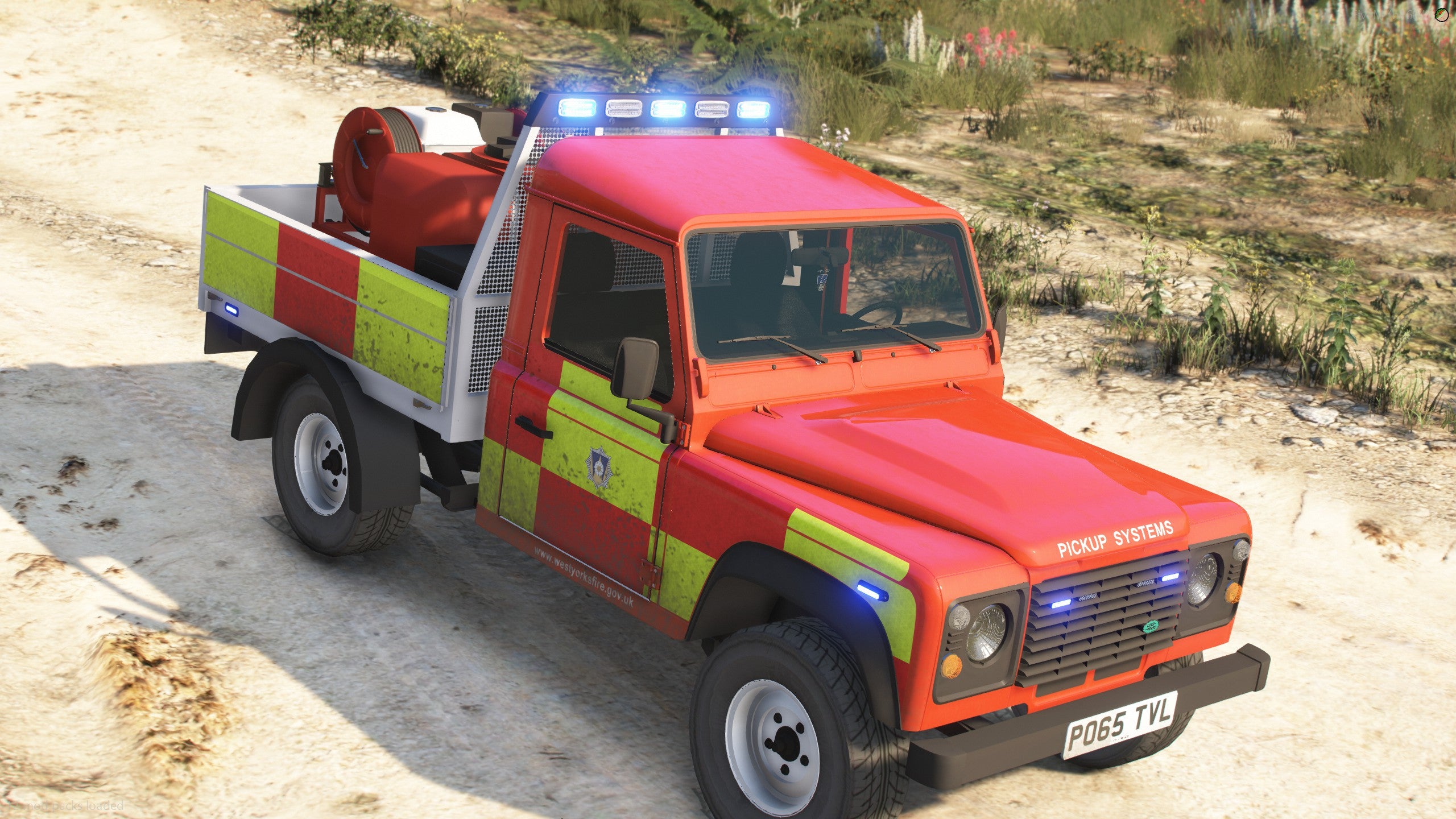 West Yorkshire Fire Style Land Rover Defender – Blighty3D