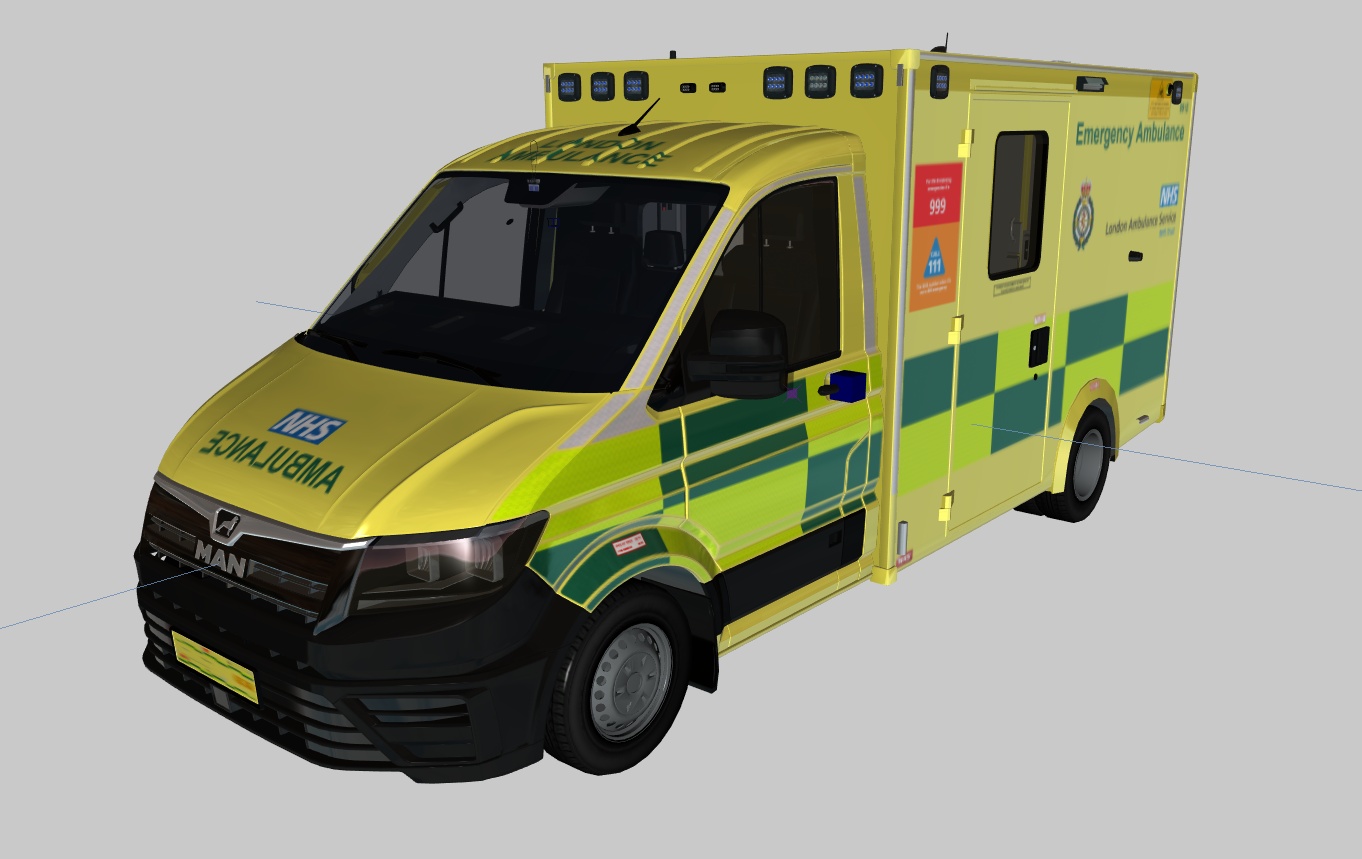 2023 Man TGE Ambulance - London Style (Pre-Order) – Blighty3D